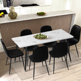NNEED 2x Dining Chairs PU Leather Black