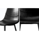 NNEED 2x Dining Chairs PU Leather Black