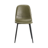NNEED 2x Dining Chairs PU Leather Green