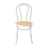 NNEED 2PCS Wooden Dining Chair Ratan Seat White