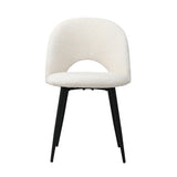 NNEED 2PCS Dining Chairs Sherpa White