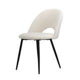 NNEED 2PCS Dining Chairs Sherpa White