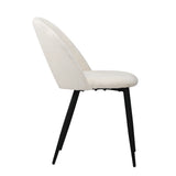 NNEED 2PCS Dining Chairs Sherpa White
