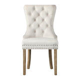 NNEED Velert Dining Chair with French Tufted X2 Beige