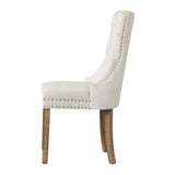 NNEED Velert Dining Chair with French Tufted X2 Beige