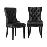NNEED Velert Dining Chair with French Tufted X2 Black