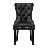 NNEED Velert Dining Chair with French Tufted X2 Black