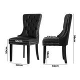 NNEED Velert Dining Chair with French Tufted X2 Black