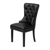 NNEED Velert Dining Chair with French Tufted X2 Black