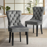 NNEED Velert Dining Chair with French Tufted X2 Grey