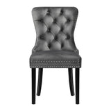 NNEED Velert Dining Chair with French Tufted X2 Grey