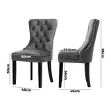 NNEED Velert Dining Chair with French Tufted X2 Grey