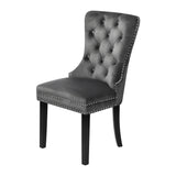 NNEED Velert Dining Chair with French Tufted X2 Grey