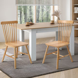 NNEED 2x Dining Chairs Minimalist Vertical Back Wooden