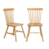 NNEED 2x Dining Chairs Minimalist Vertical Back Wooden