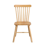 NNEED 2x Dining Chairs Minimalist Vertical Back Wooden