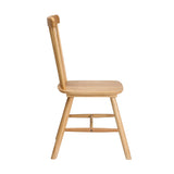 NNEED 2x Dining Chairs Minimalist Vertical Back Wooden