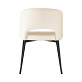 NNEED Dining Chair Set of 2 Sherpa White and Black