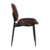 NNEED 6x Dining Chairs Leather Wooden Metal Legs Walnut