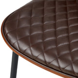 NNEED 6x Dining Chairs Leather Wooden Metal Legs Walnut