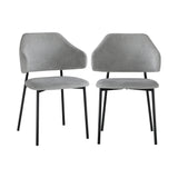 NNEED Dining Chair Set of 2 Grey and Black