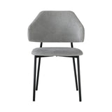 NNEED Dining Chair Set of 2 Grey and Black
