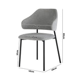 NNEED Dining Chair Set of 2 Grey and Black