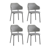 NNEED 4x Dining Chairs Tub Fabric Grey&Black
