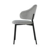 NNEED 4x Dining Chairs Tub Fabric Grey&Black