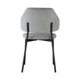 NNEED 4x Dining Chairs Tub Fabric Grey&Black