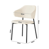 NNEED 4x Dining Chairs Tub Sherpa White&Black