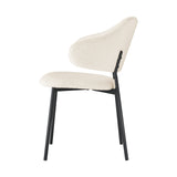 NNEED 4x Dining Chairs Tub Sherpa White&Black