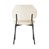 NNEED 4x Dining Chairs Tub Sherpa White&Black