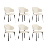 NNEED 6x Dining Chairs Tub Sherpa White&Black