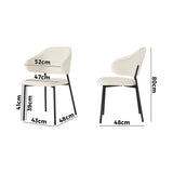 NNEED 6x Dining Chairs Tub Sherpa White&Black