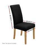 NNEDSZ Artiss Dining Chair Covers 4x Slipcovers Spandex Stretch Banquet Wedding Black