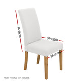 NNEDSZ Artiss Dining Chair Covers 4x Slipcovers Spandex Stretch Banquet Wedding White