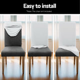 NNEDSZ Artiss Dining Chair Covers 4x Slipcovers Spandex Stretch Banquet Wedding White
