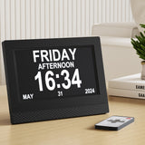 NNEDSZ 7" Digital Day Clock Calendar Alarm Black