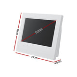 NNEDSZ 7" Digital Day Clock Calendar Alarm White