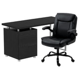 NNEDSZ Artiss Computer Desk Executive Office Chairs Sets Black