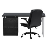 NNEDSZ Artiss Computer Desk Executive Office Chairs Sets Black
