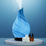 NNEDSZ Devanti Aromatherapy Aroma Diffuser Essential Oil Humidifier LED Glass Marble