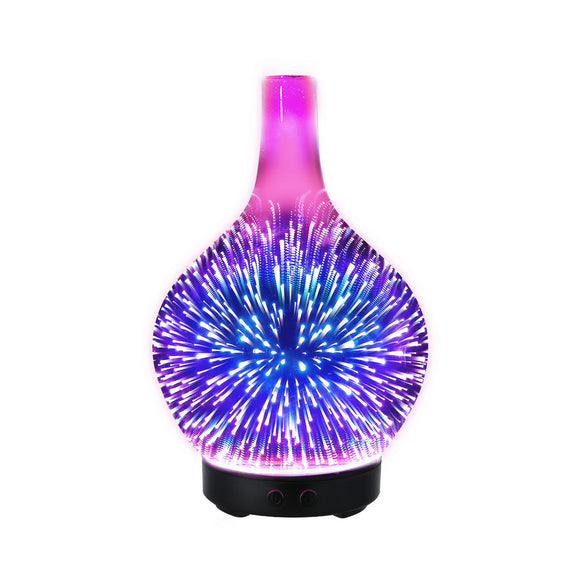NNEDSZ Ultrasonic Aroma Aromatherapy Diffuser 3D Light Oil Firework Humidifier