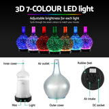 NNEDSZ Ultrasonic Aroma Aromatherapy Diffuser 3D Light Oil Firework Humidifier