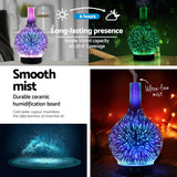 NNEDSZ Ultrasonic Aroma Aromatherapy Diffuser 3D Light Oil Firework Humidifier