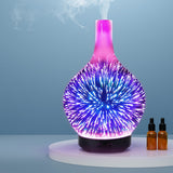 NNEDSZ Ultrasonic Aroma Aromatherapy Diffuser 3D Light Oil Firework Humidifier