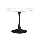 NNEED 90cm Round Dining Table with 4PCS Chairs Sherpa White