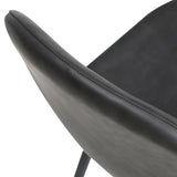 NNEED Round Dining Table & 4PCS Dining Chairs PU Grey