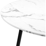 NNEED Round Dining Table & 4PCS Dining Chairs PU Grey